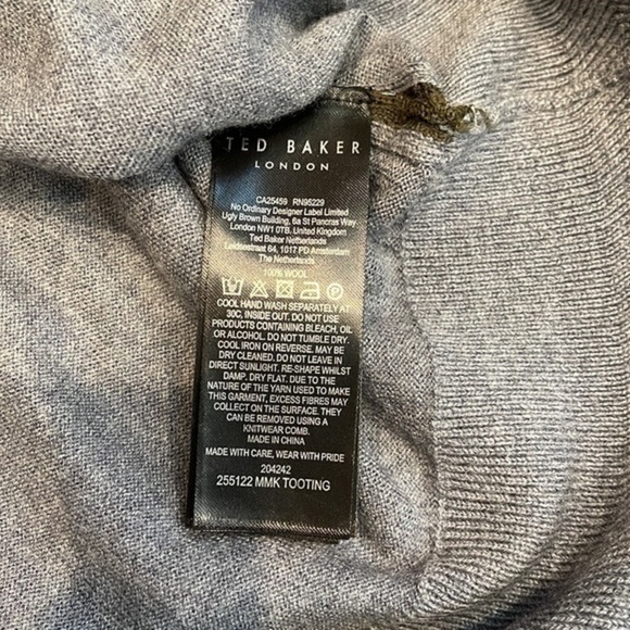Ted Baker core half zip wool pullover - Picture 4 of 7